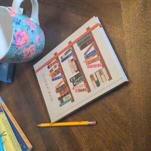 Book Journal with Colorful Bookshelf Design